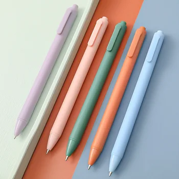 1 Gab. Nospiežot Pildspalvu Studentu Eksāmenu Bullet Gēla Pildspalva Mācību Birojs Nospiediet Veida Melnās Tintes Pildspalva 0