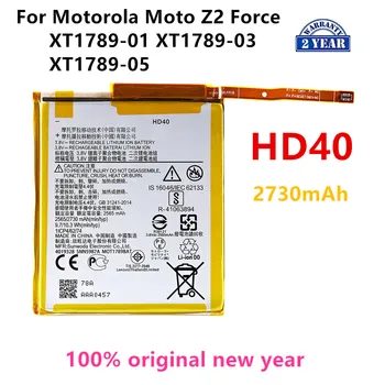 100% Oriģināls HD40 2730mAh Baterija Motorola Moto Z2 Spēkā XT1789-01 XT1789-03 XT1789-05 Mobilo telefonu Baterijas