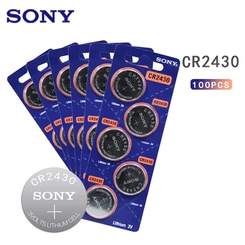 100GAB Sony 3 V DL2430 BR2430 ECR2430 CR2430 Skatīties Pogu Monēta Šūnu Litija Baterijas Pulksteņu Baterijas Pāļi Bouton