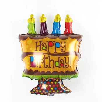 10pcs/daudz Mini Sveces Happy Birthday Hēlijs, Folija Baloni Dzimšanas dienas svinības Decoraitons Bērniem Bērnu Piepūšamās Rotaļlietas 0