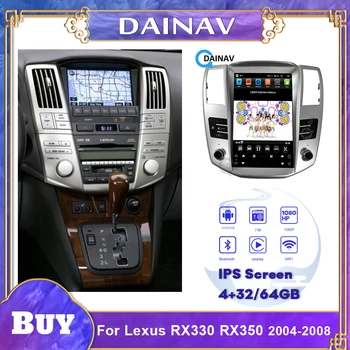 12.1 collu Android 10.0 Vertikāla Ekrāna Automašīnas Radio Lexus RX RX 350 2008. gada Auto DVD Atskaņotājs Auto GPS Navigācija