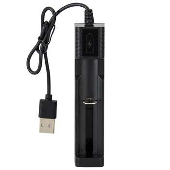 18650 Litija Baterija Lādētājs USB Smart Viena Slota Vairāki Modeļi Akumulatora Uzlādes Adapteris Ar Gaismas Indikators