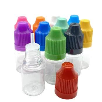 20pcs 5ml Skaidrs, PET Plastmasas Pilinātāju Tukša Pudele Ar bērnu aizsardzībai paredzētām Klp E Šķidro Adatu Grūti Flakons