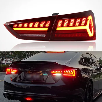2V LED Aizmugurējie Lukturi komplekts Chevrolet Malibu 2016. - 2021. Gadam Aizmugurējie Lukturi Ar Dinamisku Pagrieziena Gaismas, Bremžu, Atpakaļgaitas gaismas