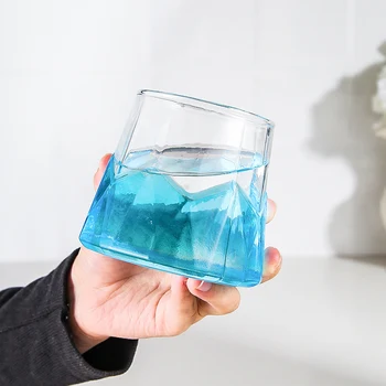 300ML Radošo Kalnu Forma Japāņu Stikla Kausa Sulas, Tējas Win Kafijas Krūze Dzeramā Viskija Glāzi 0