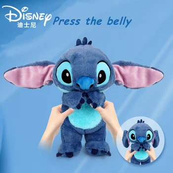33cm Oriģināls Disney Stitch Plīša Rotaļlieta Ausis Kustamo Cool Cute Kawaii Anime Mīkstu Pildījumu Plīša Lelle Mājas Dekors Bērniem, Rotaļlietas, Dāvanu