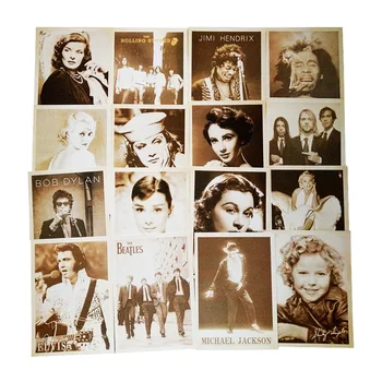 6packs/daudz Vintage Veco Atmiņu Pastkartes SuperStar Dzimšanas dienas Apsveikuma kartiņu, Modes Dāvana, Pastkarte, Lai Draugs Vairumtirdzniecība