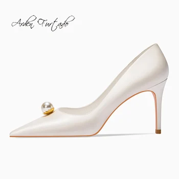 Arden Furtado pavasarī ir 2021. modes sieviešu kurpes norādīja toe Sekla muti augstpapēžu kurpes augstpapēžu kurpes Zīda elegants Svētkos kāzu kurpes