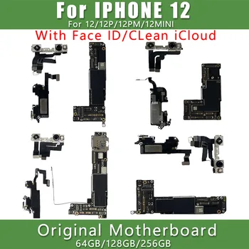 Atbloķēt Original Clean iCloud Atbalsta Atjauninājums Mainboard iPhone 12 Pro Max 12 Mini Mātesplati ar Face ID Valdes Pilna Mikroshēmas