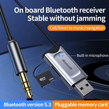Augstas Kvalitātes Skaņas Bluetooth Adapteris Receiver AUX Audio Kabeli Automašīnas Stereo Converter Mini USB, 3,5 mm Ligzdām Pieslēguma Modulis