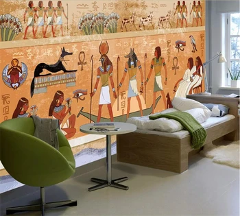 beibehang papel de parede Custom tapetes, 3d foto sienas retro seno Ēģiptiešu faraonu un dievu sienas 3d wall papers mājas dekoru