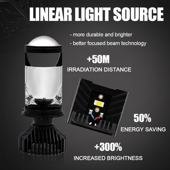 Bo24-T9 auto lukturu spuldzes H4, universāls LED gaismas ieguvi, izgatavota no ksp mikroshēma un Kondensatora Lēca,var izeja 12v 6000K spot gaismas