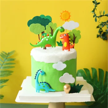 Dinozauru Džungļu Pusi, Zēns Dzimšanas dienas svinības Kūka Topper Dzimšanas dienas svinības Rotājumus Bērniem DIY Dinozauru Cepšanas Rīki Aksesuāri 1gb