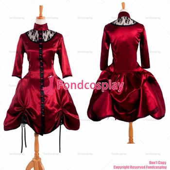 fondcosplay Viktorijas Rokoko Viduslaiku Tērpu Bumbu Gothic sarkanā Satīna Kleita Cosplay Kostīmu CD/TV[G914]