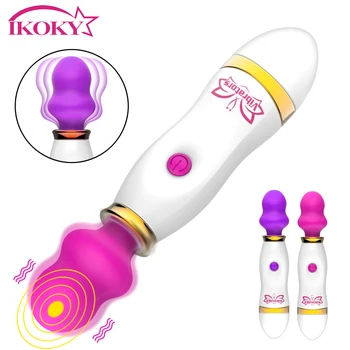 IKOKY 10 Ātrumu Masāža Stick Stimulēt Klitoru Seksa Rotaļlietas Sievietei G-spot Vibrators AV Stick Sieviešu Masturbācija Burvju Zizli