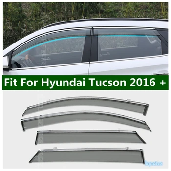 Lapetus Ārējais Loga Stikls Mices Markīzes Saule, Lietus, Deflektoru Aizsargs Vāks 4 Gabals Par Hyundai Tucson 2016 - 2020 Piederumi