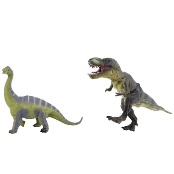 Lielo Izmēru Jurassic Wild Life Brachiosaurus Dinozauru Rotaļlietas Green & Jurassic Tyrannosaurus Rex Dinozaura Modelis 30X13x5cm