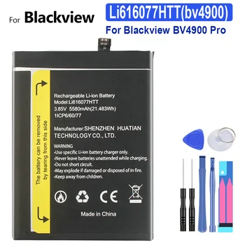 Mobilā Tālruņa Akumulators Li616077HTT (bv4900) 5580mAh par Blackview BV4900 / BV4900Pro BV4900 Pro Batteria ar Bezmaksas Rīkiem