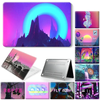 Mākslas Vaporwave Klēpjdatoru Case For Macbook Air 11 2018 2020 13 Touch Bar ID Pro 13 15 16 Retina 15 13 12 collu Vāciņu