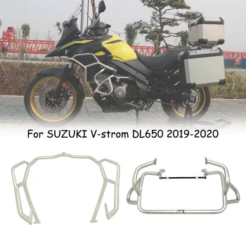 Par SUZUKI Vstrom DL650 V-Strom 650 2019-2020 Motocikla Motora Aizsargs Crash Bar Tvertnes Bufera Augšējā Zemāku Aptecētājs Aizsargs