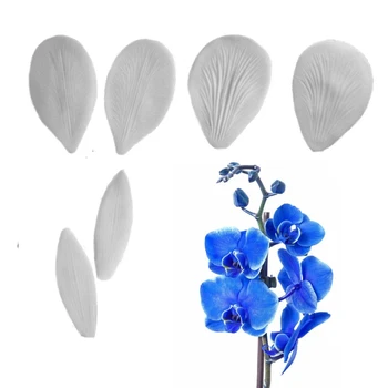 Phalaenopsis Ziedlapiņas Silikona Veidnē Pomādes Veidnes Kūka Dekori Instrumenti, Šokolādes, Gumpaste Pelējuma, Sugarcraft ,Virtuves Sīkrīkus