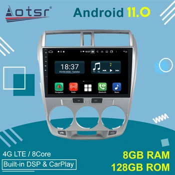 Priekš Honda City 2006-2013 Android Auto Radio Stereo Uztvērēju Autoradio GPS Navigācijas Multimediju Atskaņotājs, Galvu Vienība skārienekrānu