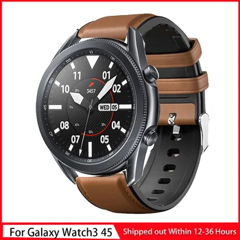 Samsung galaxy skatīties 3 45mm Siksniņa Silikona Ādas watchbands Sporta Aproce 22mm Skatīties joslas galaxy skatīties 46mm Rīku S3