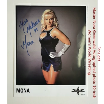 Sieviešu Pasaules Cīņas Meistars Nora Greenwald Autographed foto 10-collu Faniem iegūt autentisko parakstu No autora 0