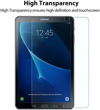 Tablete Rūdīta Stikla Ekrāna Aizsargs Vāciņš Samsung Galaxy Tab A6 10.1 (2016) T580 T585 Anti-pirkstu nospiedumu Aizsardzības Plēves