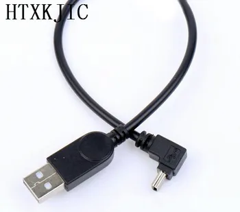 USB 2.0 Vīriešu Spraudni 90 Grādu leņķveida Mini USB 5Pin Adapteris Converter Datu Īsu Kabeli