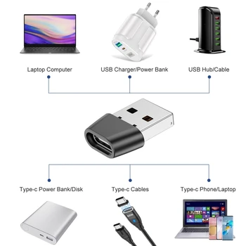 USB OTG Vīrietis Uz C Tipa Sieviešu Pārveidotāja Adapteris, Tips-C, USB Kabelis, Adapteris USB-C Datu Automašīnu Tālruņa Lādētāju PD Ātri