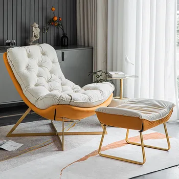 Viena Dīvāns Luksus Krēsli, viesistabas Moderna Dizaina Metāla Slinks Krēsls Baltā Dārza Kāju Fauteuil Salons Mājas Mēbeles WSW35XP