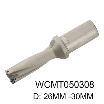WC stype U urbt Diamter 26mm-30mm CNC maināmas, pārvietojamas starplikas U urbt 2D/3D kāta 32mm urbju izmantot WCMT050308 ievieto virpas CNC mechine