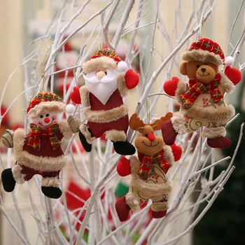 Ziemassvētku un Santa Claus Plīša Piekārtiem Rotājumi Ziemassvētku Eglītes Kulons Sniegavīrs Lāču, Aļņu, lai Xmas Mājas Puse Dekori 18 cm Piederumi