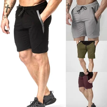 ZOGAA Jaunu stilu vīriešu sporta bikses muskuļu fitnesa gadījuma šorti vīriešiem 4 krāsas