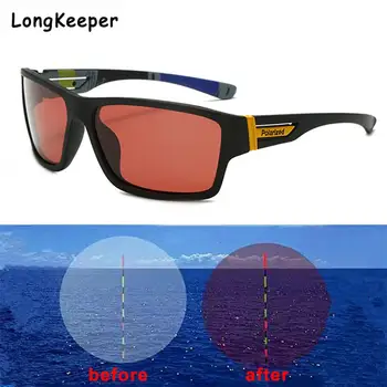 Zvejas Polarizētās Saulesbrilles Vīriešiem UV Aizsargbrilles Palielināt Peldēt Skaidrību Brilles Toņos Anti-Glare Zvejas Sunglass Vīrietis