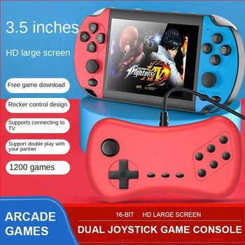 Jaunākās X7S Retro Rokas Video Spēļu Konsole, HD Ekrāns Iebūvēts 1200+Klasiskās Spēles, 3.5 Collu Portatīvo Spēļu Spēlētājiem Bērniem Dāvanu 1