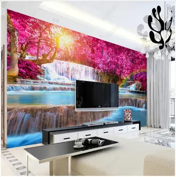 Pielāgotus foto tapetes sienām, 3d sienas Mūsdienu pastorālā skaistu meža ainavu apdare, krāsošanas dzīvojamā istaba fona 1