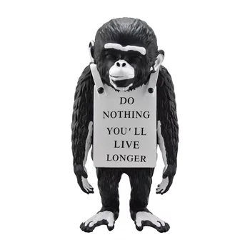 Banksy Mērkaķis Zīme Moderns Orangutan Skulptūru Mēbeles Ornaments 2