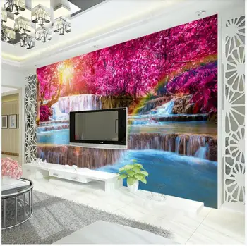 Pielāgotus foto tapetes sienām, 3d sienas Mūsdienu pastorālā skaistu meža ainavu apdare, krāsošanas dzīvojamā istaba fona 2