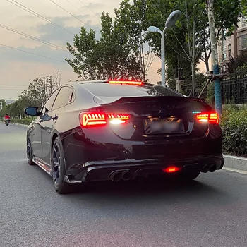 2V LED Aizmugurējie Lukturi komplekts Chevrolet Malibu 2016. - 2021. Gadam Aizmugurējie Lukturi Ar Dinamisku Pagrieziena Gaismas, Bremžu, Atpakaļgaitas gaismas 3