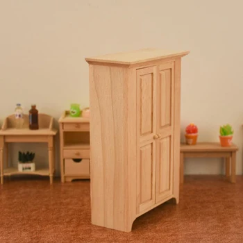 Mini Virtuves Skapis 1:12 Mēroga Lelles Māja Miniatūru Mēbeles Ministru Kabineta Rotaļlietas 4