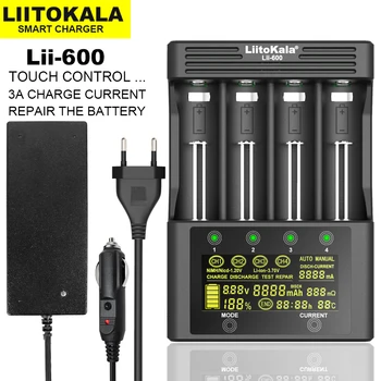 Liitokala Lii-500 Lii-402 Lii-500S Lii-S8 Lii-600 LCD 3,7 V 18650 18350 18500 21700 14500 26650 AA NiMH Litija Baterija Lādētājs